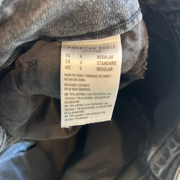 American Eagle Outfitters Women's Straight Jeans in Black - Picture 6 of 6